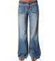 Women's Pocket Detail Wide Leg Jeans Low Waist Vintage Pants