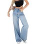 Women's High Waisted Wide Leg Jeans Straight Denim Pants Casual Baggy Trousers