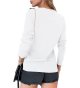 Women's Button Down Crew Neck Long Sleeve Soft Knit Cardigan Sweaters